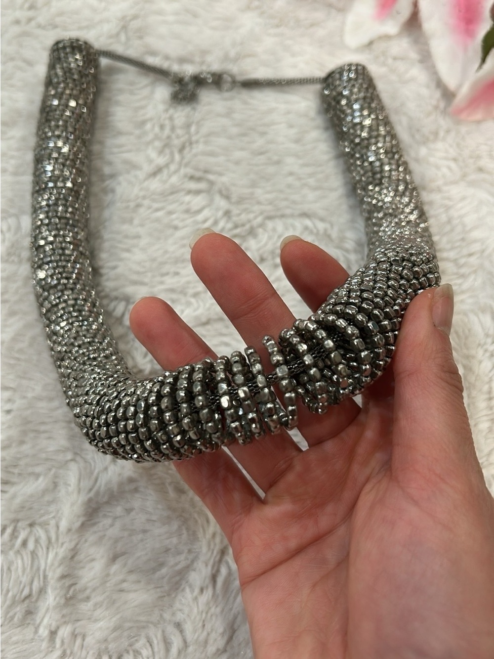 ALDO Women’s Silver Statement Necklace - Picture 8 of 8